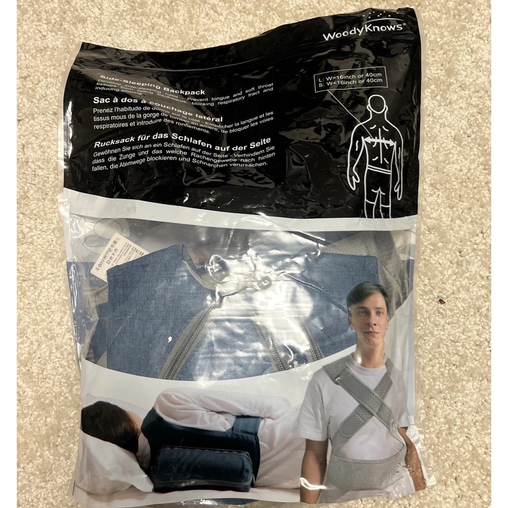 NEW WoodyKnows Side-Sleeping Backpack Small Anti-Snore Sleep Position Trainer
